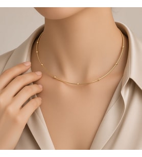 STİL İNCİSİ/XUPING JEWELRY DORİKA TOP BONCUKLU ZİNCİR KOLYE