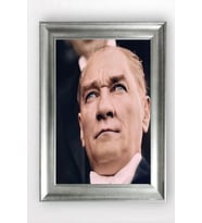 Gümüş Çerçeveli Atatürk Tablo cv1345