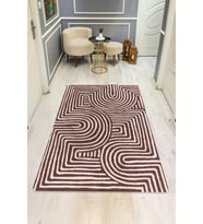 Modern Desenli Dijital Baskı Kaymaz Taban Halı H1126
