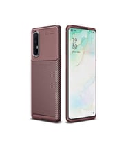 Oppo Reno 3 Pro 5G Kılıf Esnek Soft Karbon Tasarım Legion Serisi (Kahverengi)