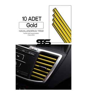 Araç Içi Klima Havalandırma Izgarası Gold Trim Seti Film Şerit Havalandırma Izgarası Gold Trim Şerit