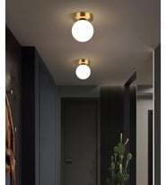 Rsylight Metal Modern Eskitme Kaplama Opal Camlı Tavan Plofyoner Tekli  Avize