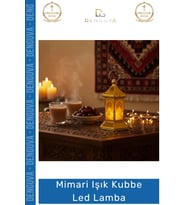 #Lamba Ramazan Temalı Altıgen Gold Kaplama Dekoratif Pilli Sıcak Sarı Modern Işık Kubbe LED Lamba