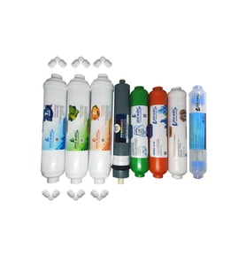 Pera Water Kapalı Kasa Su Arıtma Cihazına Uygun Platinium Mebran 8li Alkali+mineral+detox Filtre Set