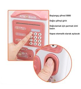 Parmak İzi ve Şifreli Elektronik ATM Kumbara