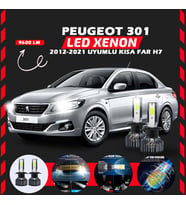 Peugeot 301 2012-2021 Kısa Far Uyumlu Şimşek Etkili Led Xenon Pro Series H7