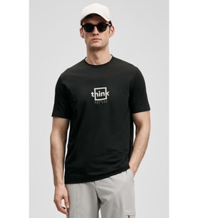 Lufian 111020310 Thınk Modern Grafik T- Shirt Tişört Erkek Tişort