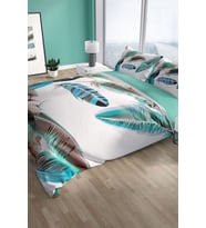 New Feather 3d Pamuk Saten Çift Kişilik Nevresim Seti