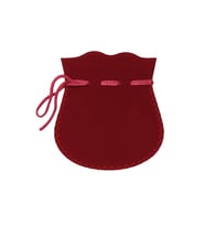 Kırmızı Keçe İpli Mini Hediye Kesesi – Takı, Nazar Boncuğu ve Özel Hediyelik İçin A8816