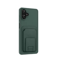 Galaxy A07 Kılıf Kartlıklı TPU Bikart Kılıf (Koyu Yeşil)