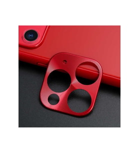 Apple iPhone 11 Pro Max Uyumlu Zore Metal Kamera Koruyucu (Kırmızı)