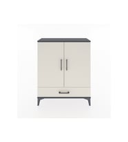 Arges Şifonyer 2 Raflı Tek Çekmeceli 2 Kapaklı 88x30x106 Antrasit-Aytaşı