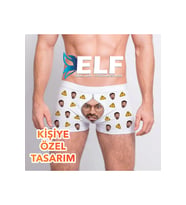 Kişiye Özel Fermuar Fotoğraf Baskılı Boxer (Standart)