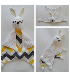 Tavşan Modeli Uyku Arkadaşı Amigurumi Organik Oyuncak