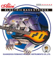 Alice A606(4)-M Bas Gitar Teli (45-105 4-Telli)  Nikel Kaplama Alaşım Güçlü Bas Punch Karakteri ve Uzun Ömürlü Kullanım