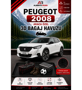 Peugeot 2008 ÜST 2020 - 2026 Araca Özel 3D Bagaj Havuzu