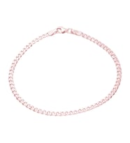Glorria Gümüş Rose Gurmet Zincir Bileklik (Çok Renkli)