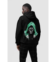 Tasarım Doctor Doomsday Baskılı Unisex Oversize Marvel Hoodie