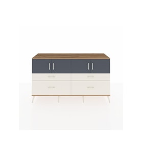 Hyperion Konsol 2 Raflı 4 Çekmeceli 4 Kapaklı 176x44x99 Çam-Antrasit/Aytaşı