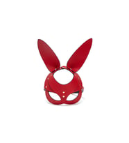 Deri Tavşan Maske Kırmızı