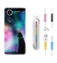 Huawei Nova Y70 Y90 Nova 9 SE  Kılıf Kablo Koruma Spiral Silikon Window Cat 1787