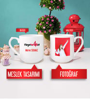 Fizyoterapist Kupa Bardak Oval Fotoğraflı