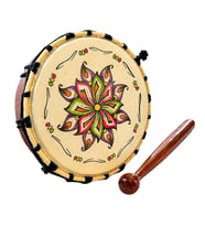 Şaman Davulu 22cm Motifli Şamanik Mandala Davulu Orta Boy