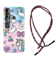 Tecno Spark 6 6 Go 8C 8 Pro 7 7 Pro Kılıf Boyun Asklı Rasta Silikon Unicorn Mektup 1800