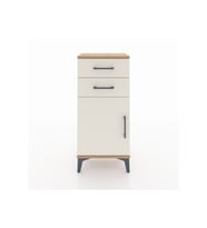 Arges Komodin Tek Raflı 2 Çekmeceli Tek Kapaklı 44x30x96 Çam-Aytaşı