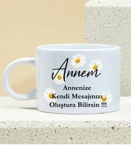 Anneler Gününe Özel Annem Tasarımlı Porselen Kupa Nescafe Fincanı