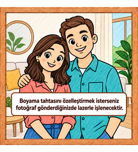Kendin Boya Çerçeveli Tablo
