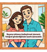 Kendin Boya Çerçeveli Tablo