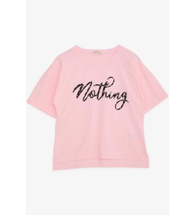 Breeze Kız Çocuk Tişört Taşlı Yazı Baskılı 9-16 Yaş, Pembe