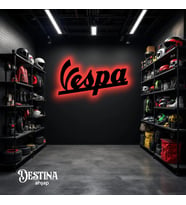 Destina Ahşap Marka Temalı Led Tablo (Yılbaşı Kırmızısı)