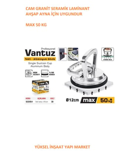 SGS954 Profesyonel Tekli Alüminyum Seramik Cam Vantuzu Max 50 Kg