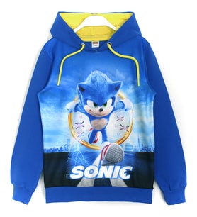 Kirpi Sonic The Hedgehog Çocuk Sweatshirt Mavi Renk