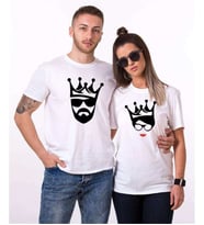 Tshirthane Cool King Queen Sevgili Kombinleri Tshirt Kombini (Tek Ürün Fiyatıdır.)