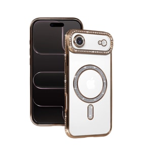 İphone 17 Air Joke Simli Magneticsafe Kılıf - Gold