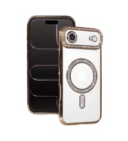 İphone 17 Air Joke Simli Magneticsafe Kılıf - Gold