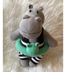 Henry The Hippo Amigurumi Organik Oyuncak