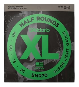 Daddario Enr70 Bass Gitar Tel Seti, Half Round Bass, Regular Light