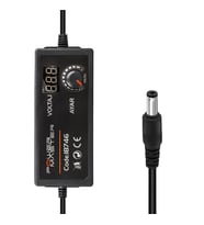 Powermaster PM-18746 Dijital Ekranlı 12 Volt - 24 Volt / 5 Amper Çok Uçlu Ayarlı Kademeli Adaptör