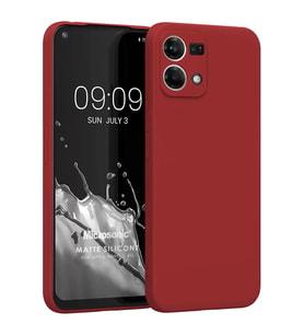 Microsonic Matte Silicone Oppo Reno 7 4G Kılıf Kırmızı