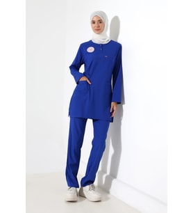 SOFT LİKRALI TESETTÜR FORMA TAKIM İKİ ÇITÇIT DAZZLING BLUE