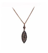 Aşina Gümüş - Mekik Elmas Montur Kolye Swarovski Taşlı Sevgiliye Hediye