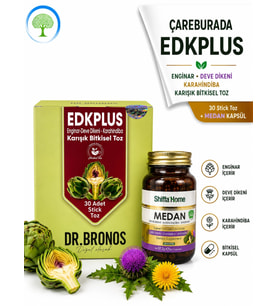 Dr. Bronos EDKPLUS Enginar-Deve Dikeni- Karahindiba Karışık Bitkisel Toz & ShiffaHome Medan 60 Kapsü