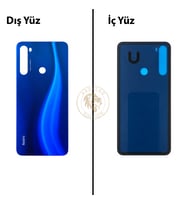 Xiaomi Redmi Note 8 Neptün Mavisi Arka Pil Kapağı Batarya Kapağı Lazer Kesim Back Cover
