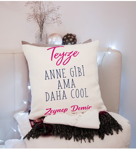 Kişiye Özel Teyze Tasarımlı Yastık
