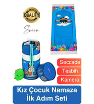 Özel Üretim Erkek Çocuk Namaza İlk Adım Seccade Tesbih Seti Oğlumun Seccadesi Oyun Hazırlık Hediye