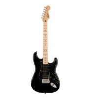 Squier 0373203506 Sonic Stratocaster HSS Elektro Gitar (Siyah) Akçaağaç Klavye Siyah Pickguard ve Çok Yönlü HSS